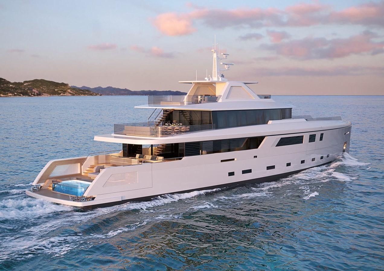 a boat in the water aboard VITRUVIUS Yacht for Sale