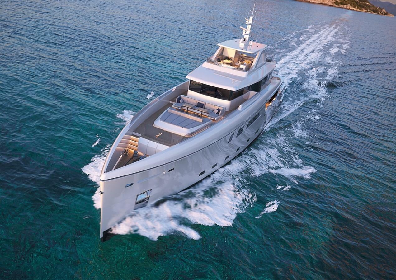 a boat on the water aboard VITRUVIUS Yacht for Sale