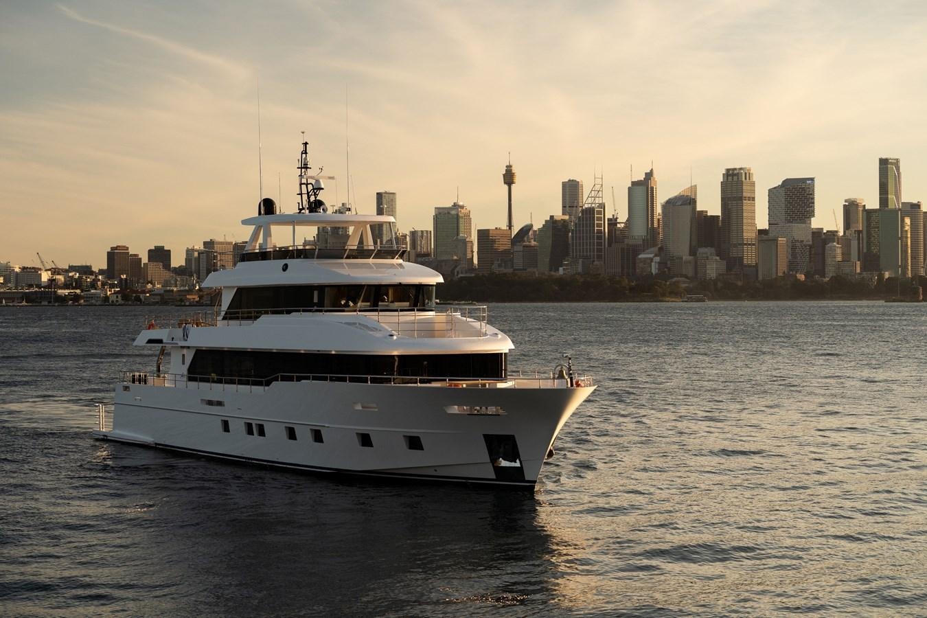 a boat on the water aboard #5 NOMAD 101 Yacht for Sale