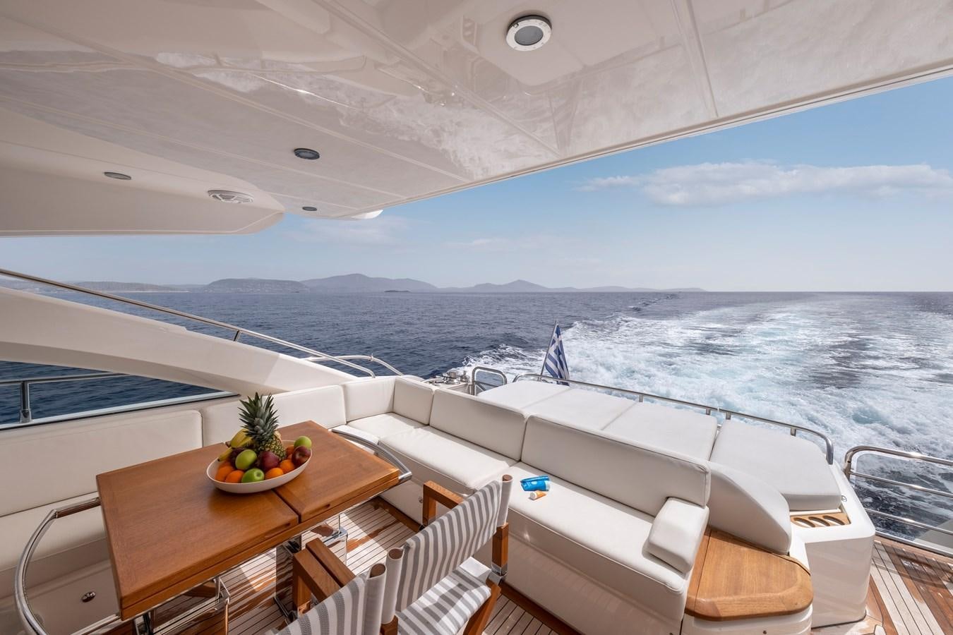 a table on a boat aboard WANDERER Yacht for Sale