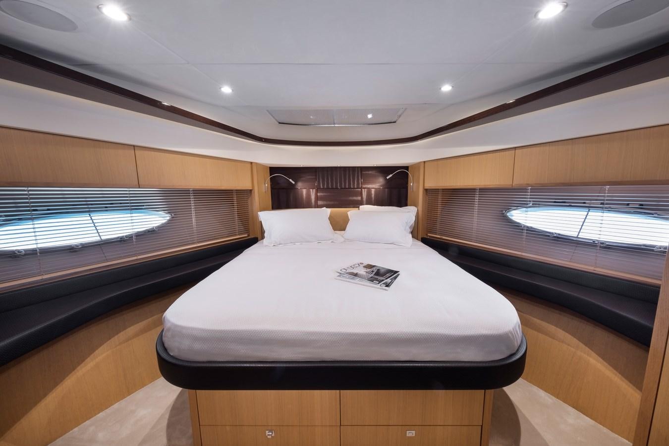 a bed in a room aboard WANDERER Yacht for Sale