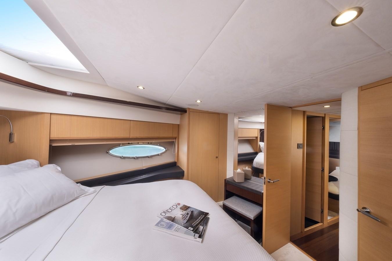 a bedroom with a large bed aboard WANDERER Yacht for Sale