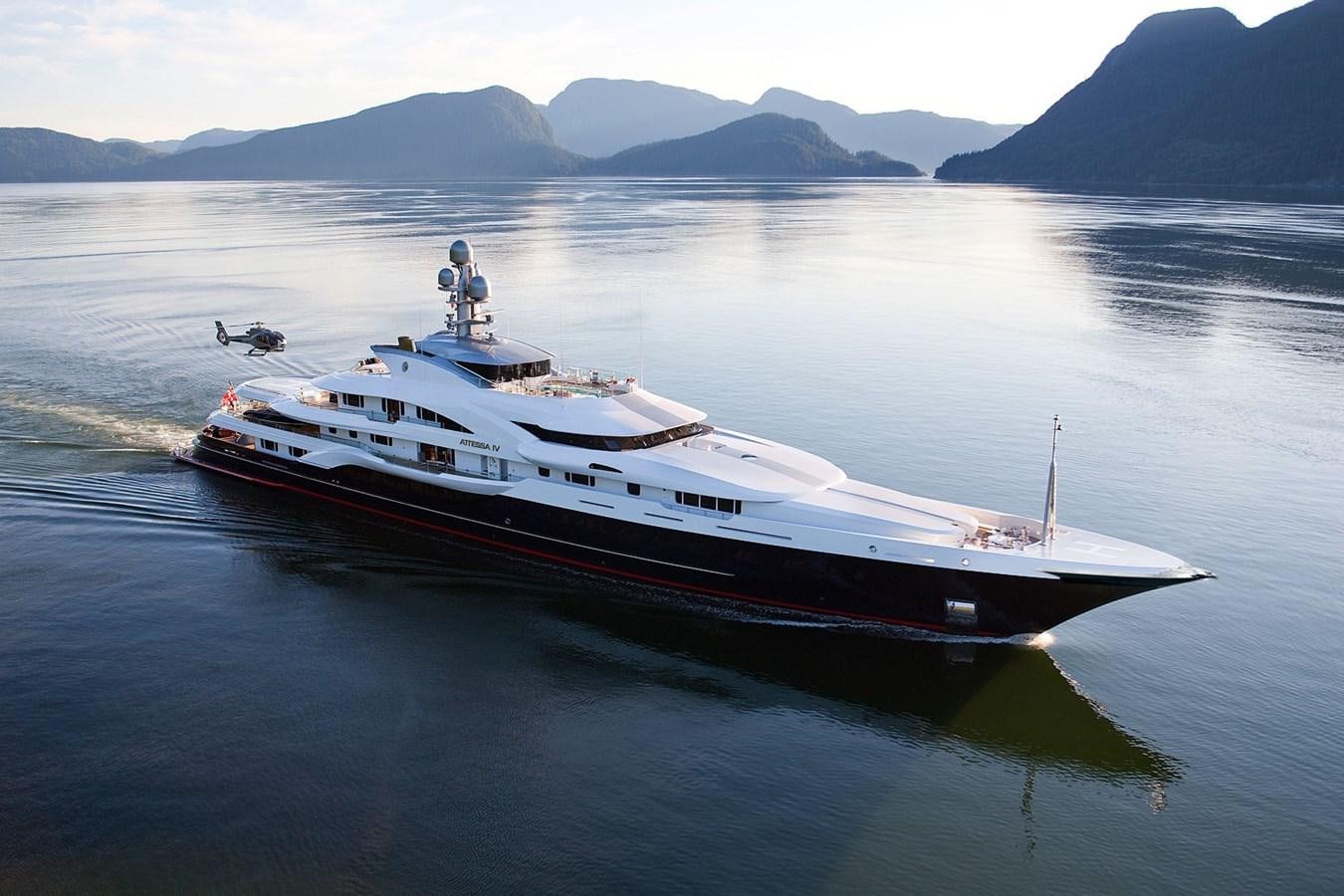 a boat on the water aboard ATTESSA IV Yacht for Sale