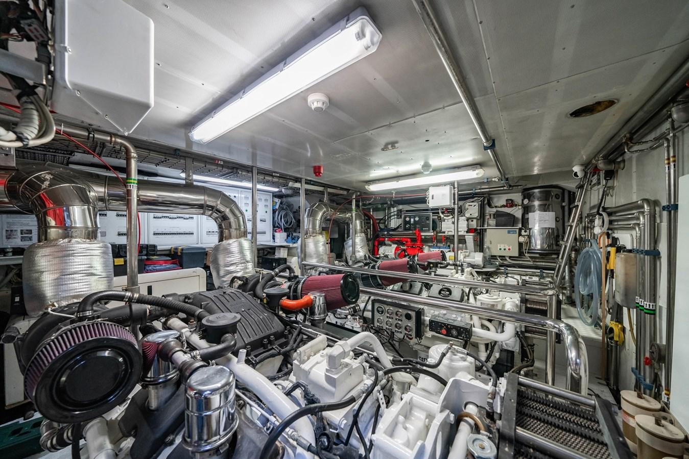 a room full of electronic equipment aboard BEIJA FLORE Yacht for Sale