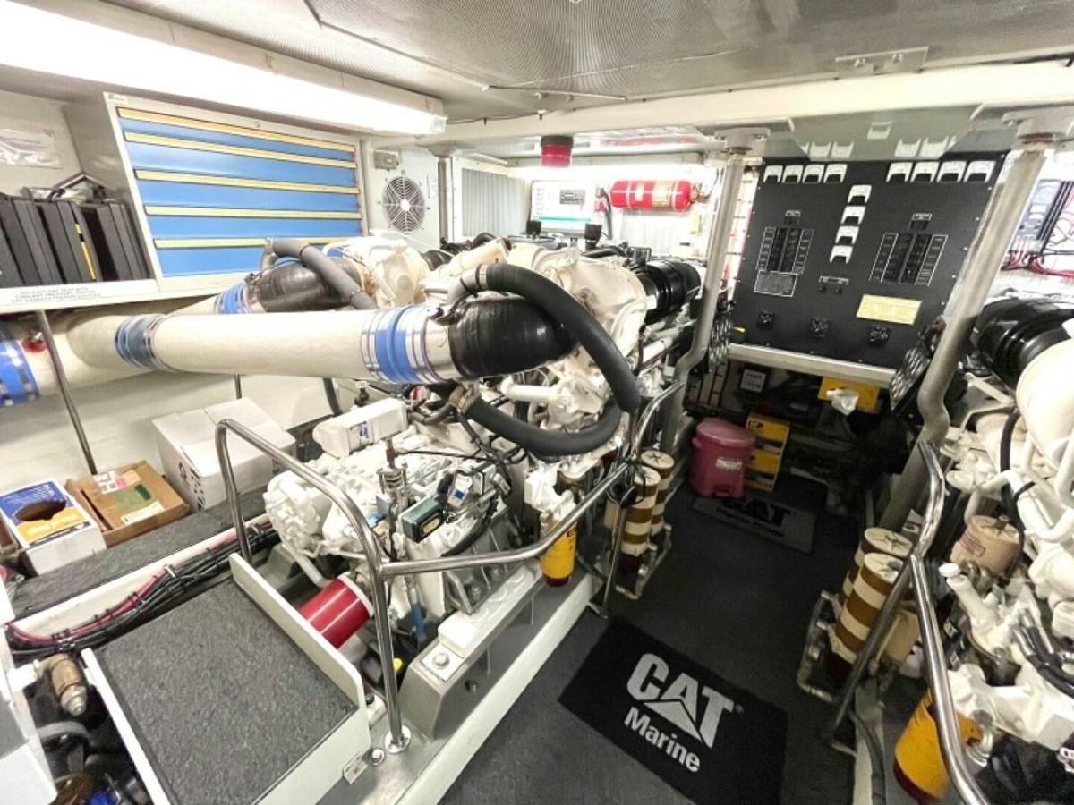 a machine in a room aboard AFTER MIDNIGHT Yacht for Sale