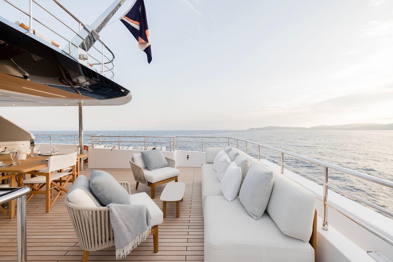 a boat on a body of water aboard MAJESTY 111 Yacht for Sale