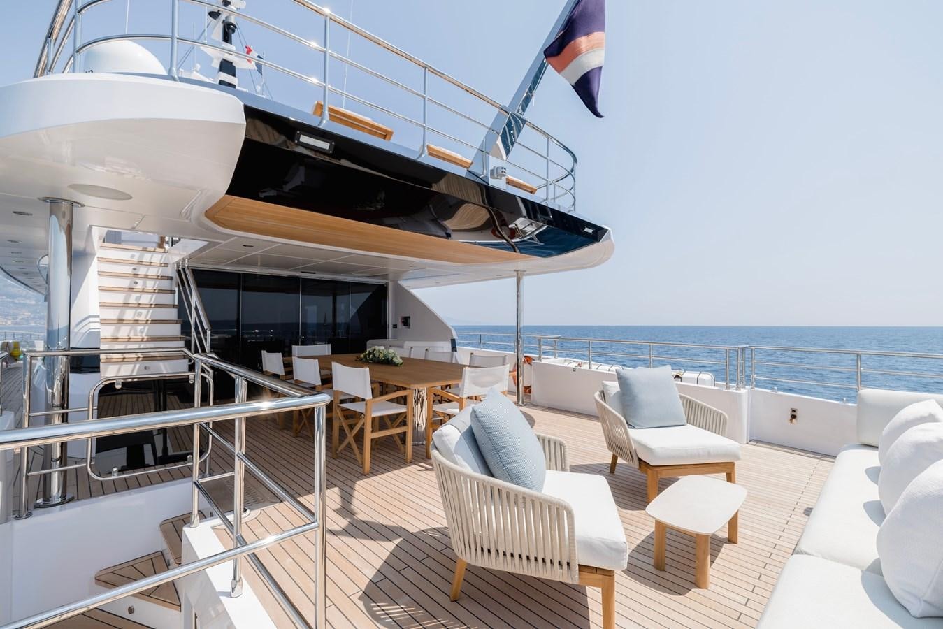 a boat on a boat aboard MAJESTY 111 Yacht for Sale