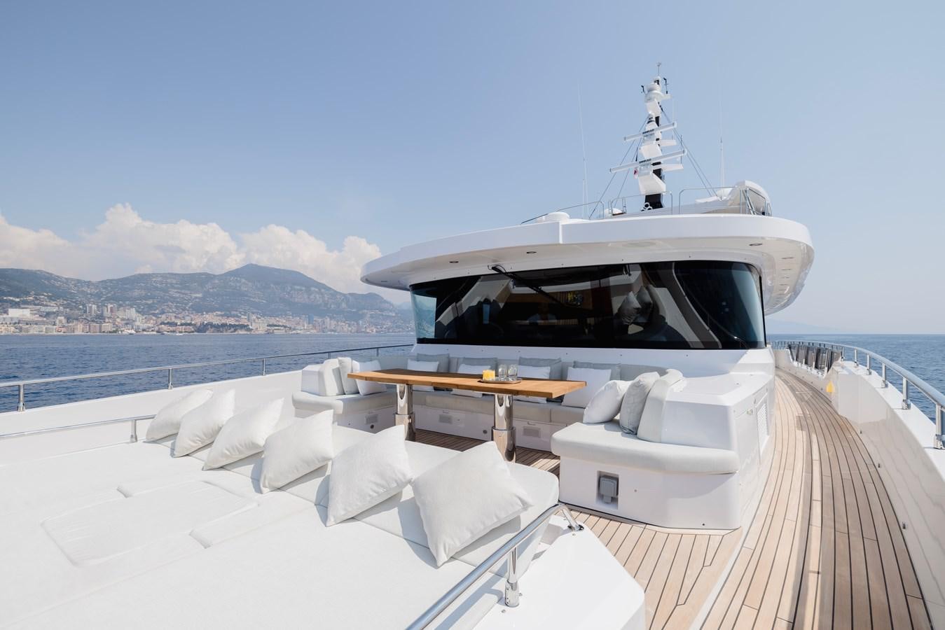 a boat on a deck aboard MAJESTY 111 Yacht for Sale