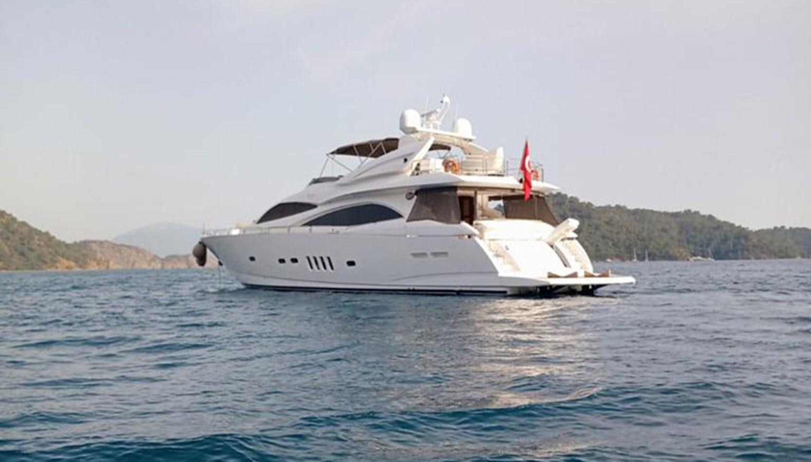 a boat in the water aboard MYA Yacht for Sale