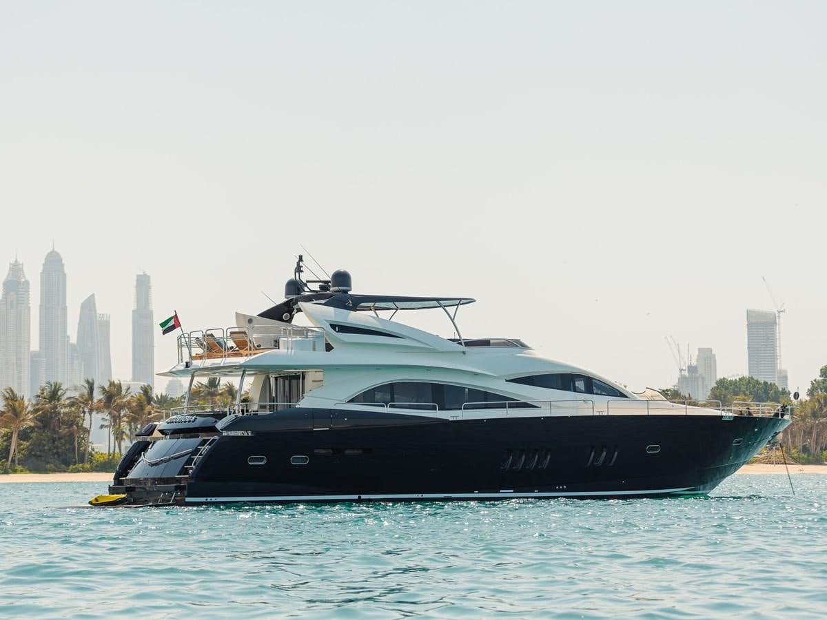 a boat on the water aboard NOTORIOUS Yacht for Sale