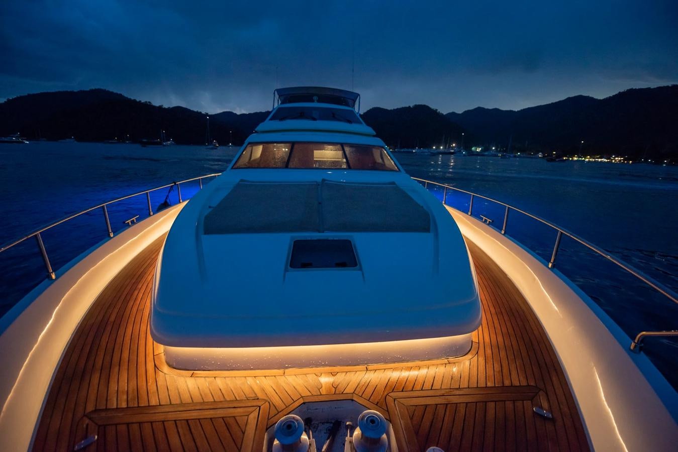 a boat on a water body aboard LOTUS Yacht for Sale