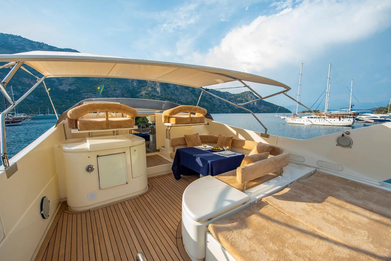 a boat on the water aboard LOTUS Yacht for Sale