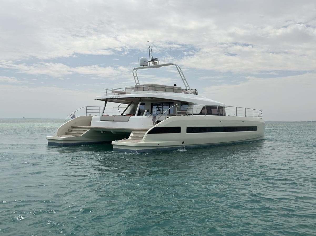 a boat in the water aboard 2023 LAGOON 67 Yacht for Sale