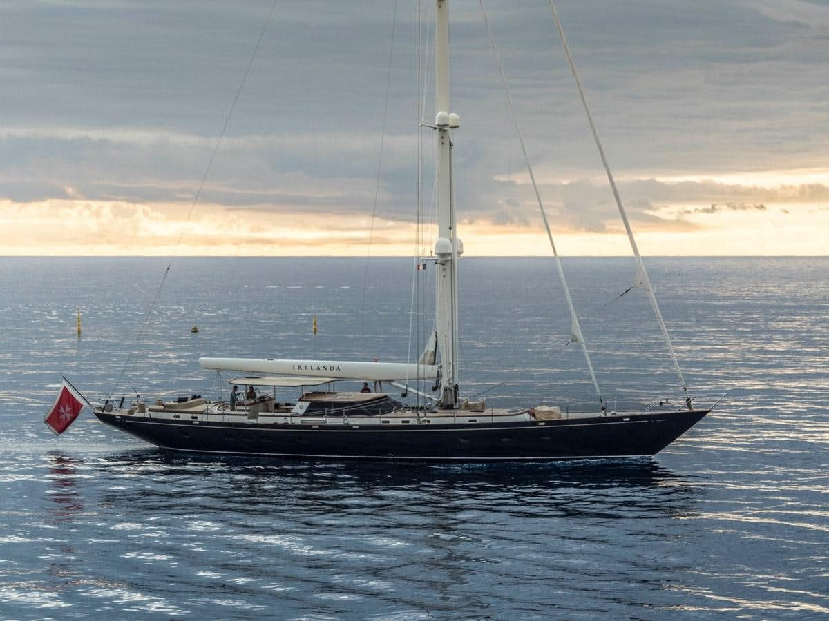 a boat in the water aboard IRELANDA Yacht for Sale