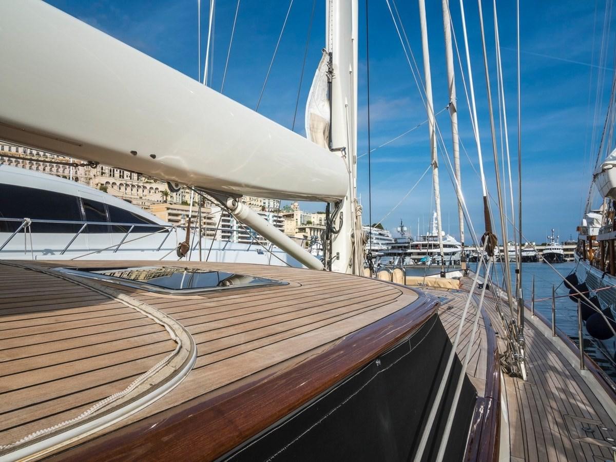 a boat docked at a pier aboard IRELANDA Yacht for Sale