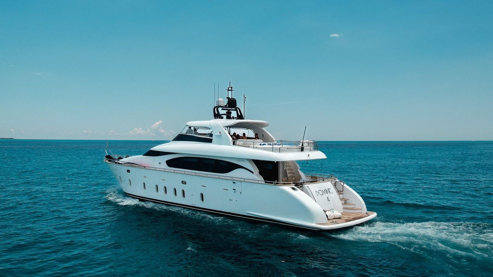 a white yacht in the water aboard DOMINIC  2008 MAIORA 27M @ PUERTO AVENTURAS Yacht for Sale