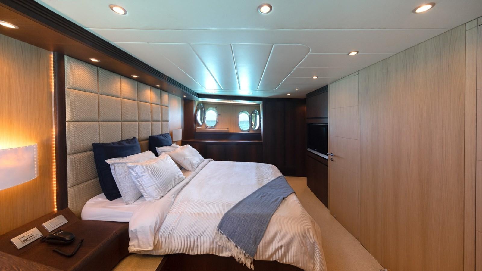 a bed in a room aboard DOMINIC  2008 MAIORA 27M @ PUERTO AVENTURAS Yacht for Sale