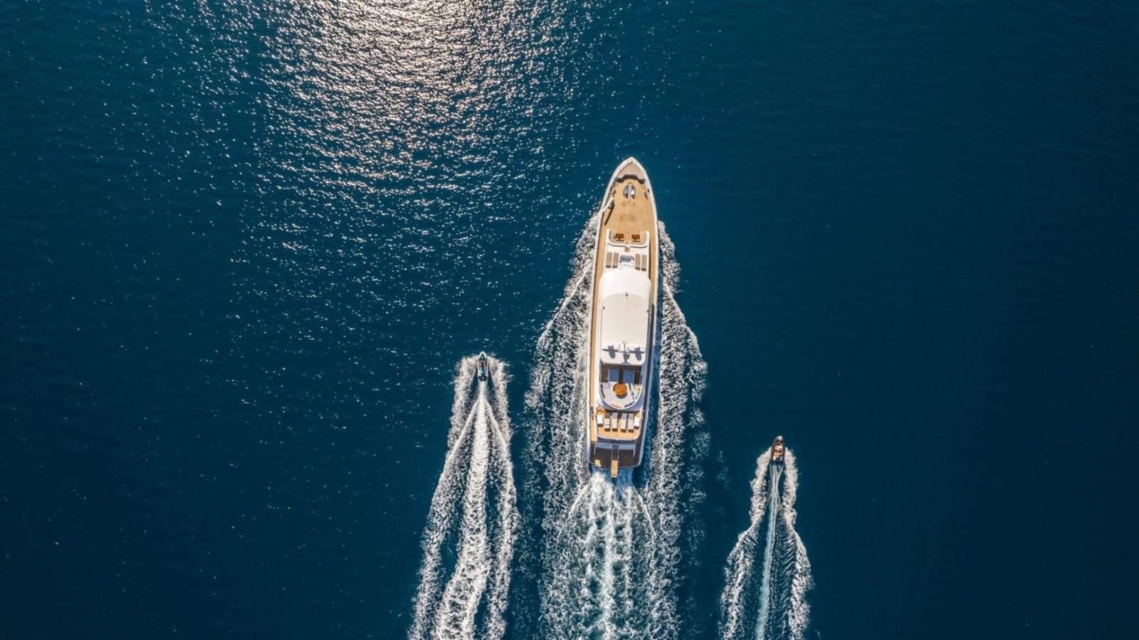 a rocket in the sky aboard 39,1 M CUSTOM BUILD MOTOR Yacht for Sale