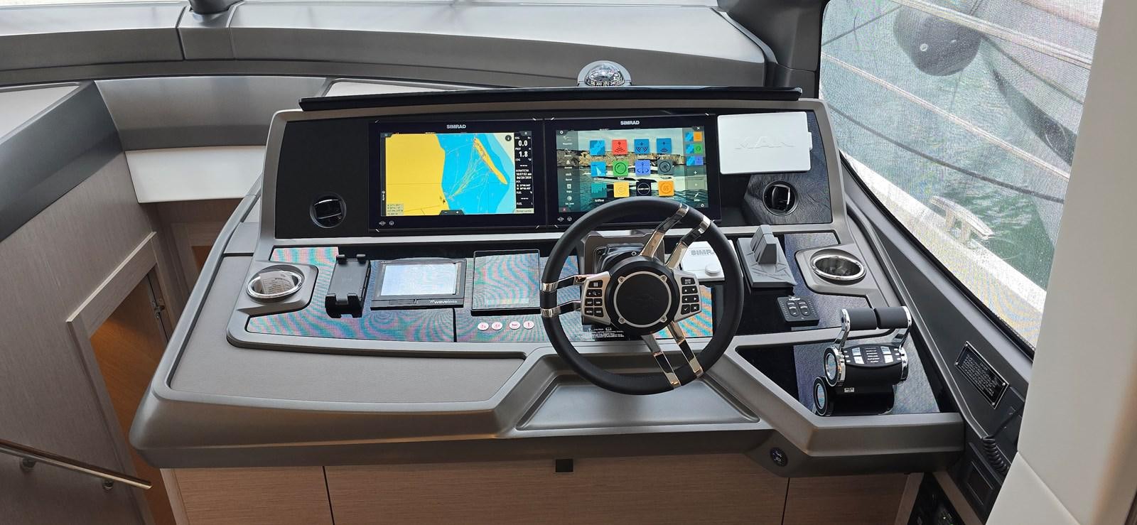 the inside of a car aboard GABY Yacht for Sale