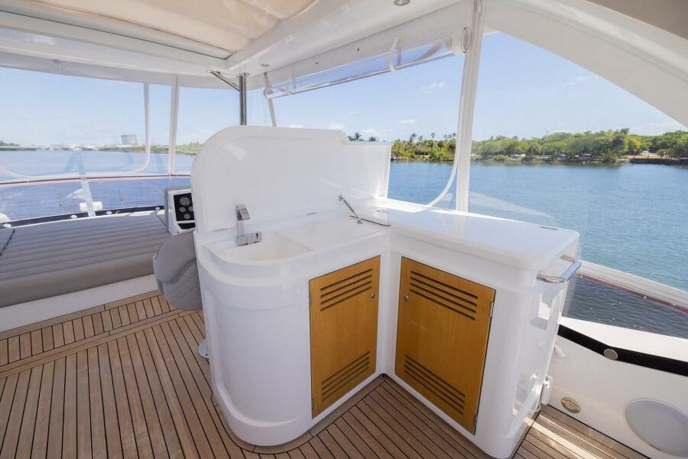 a boat with a large white container aboard SEA ZAR Yacht for Sale