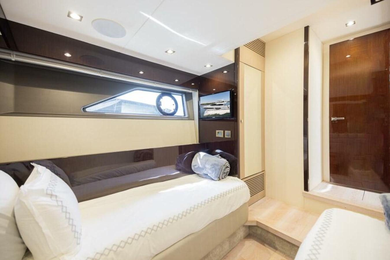 a room with two beds aboard SEA ZAR Yacht for Sale
