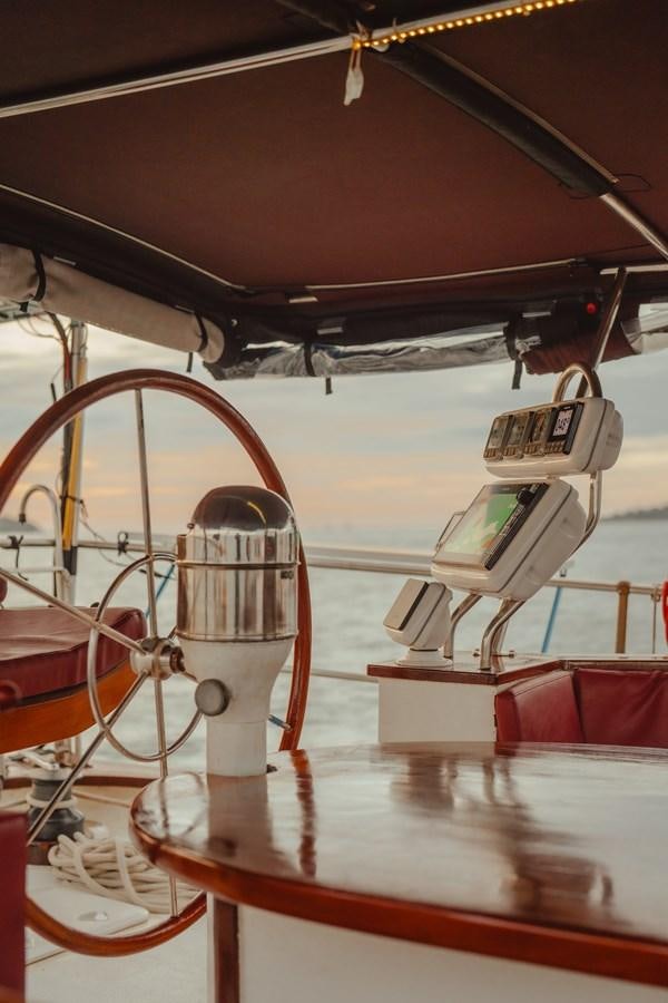 a machine on a table aboard SJOSTROM Yacht for Sale