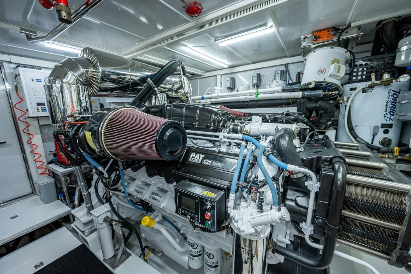 a machine with wires and tubes aboard MOIRA CINCO Yacht for Sale