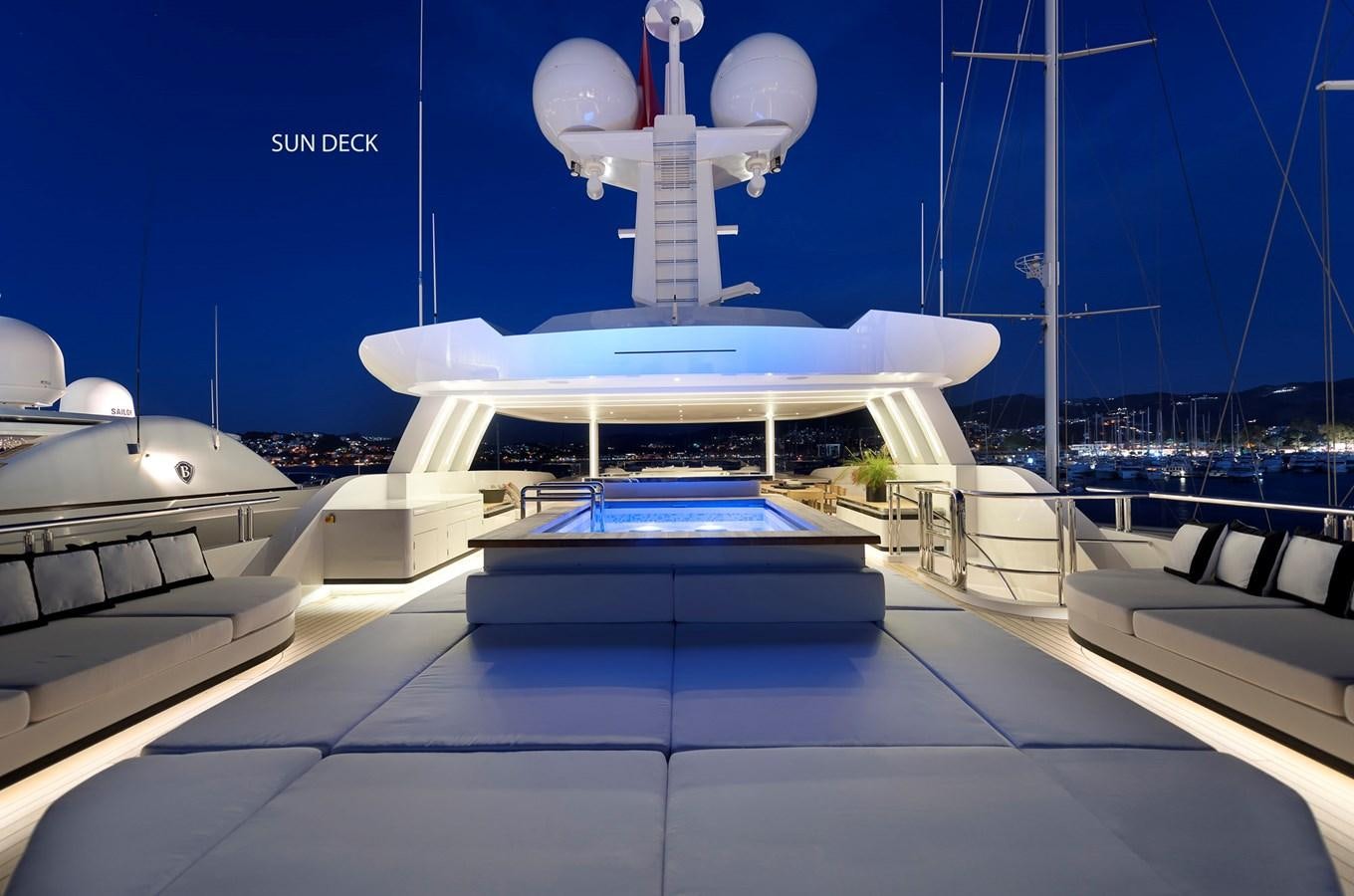 a building with a dome and a cross on top aboard LIQUID SKY Yacht for Sale