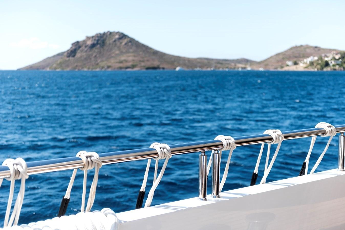 a boat on the water aboard LIQUID SKY Yacht for Sale