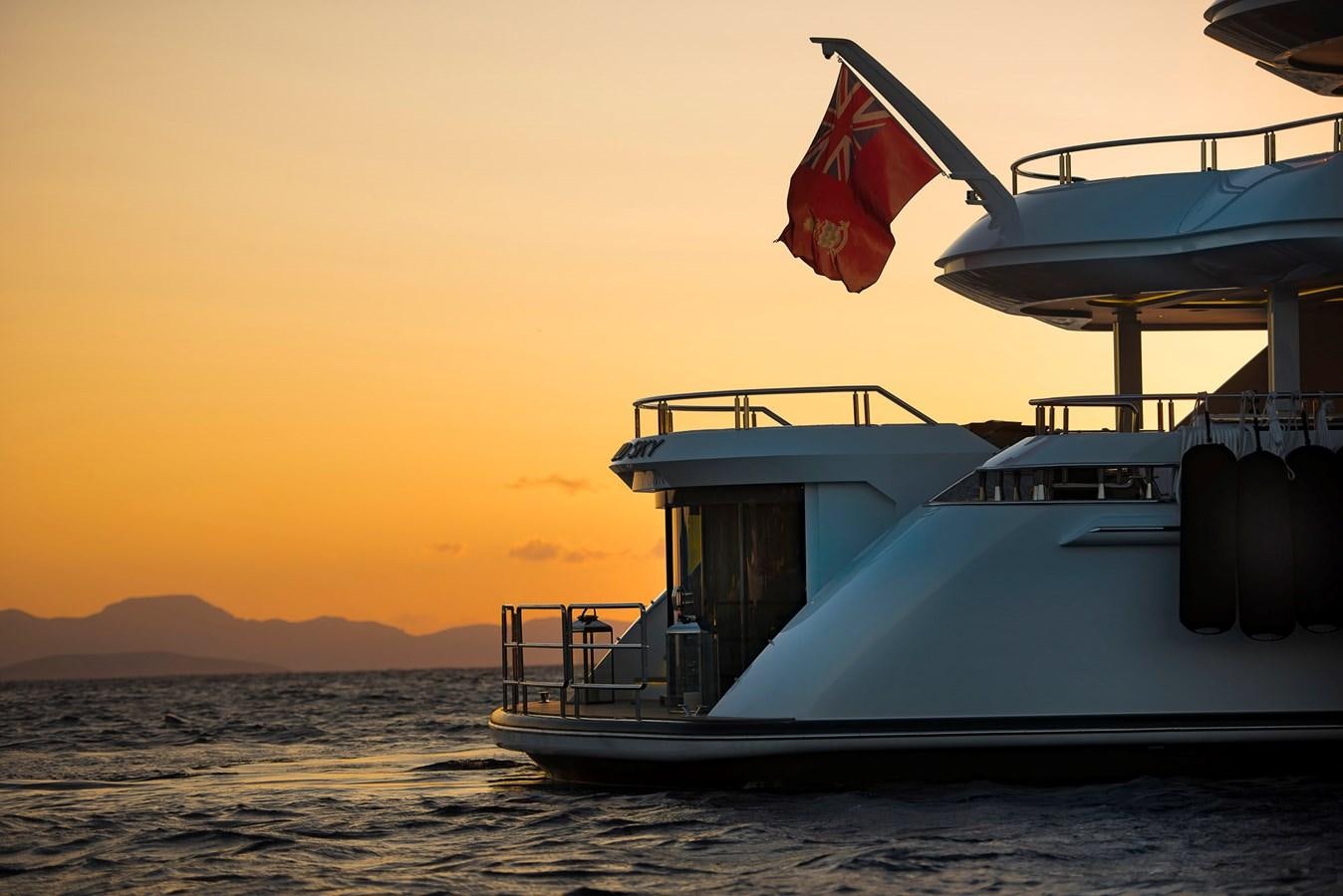 a boat on the water aboard LIQUID SKY Yacht for Sale
