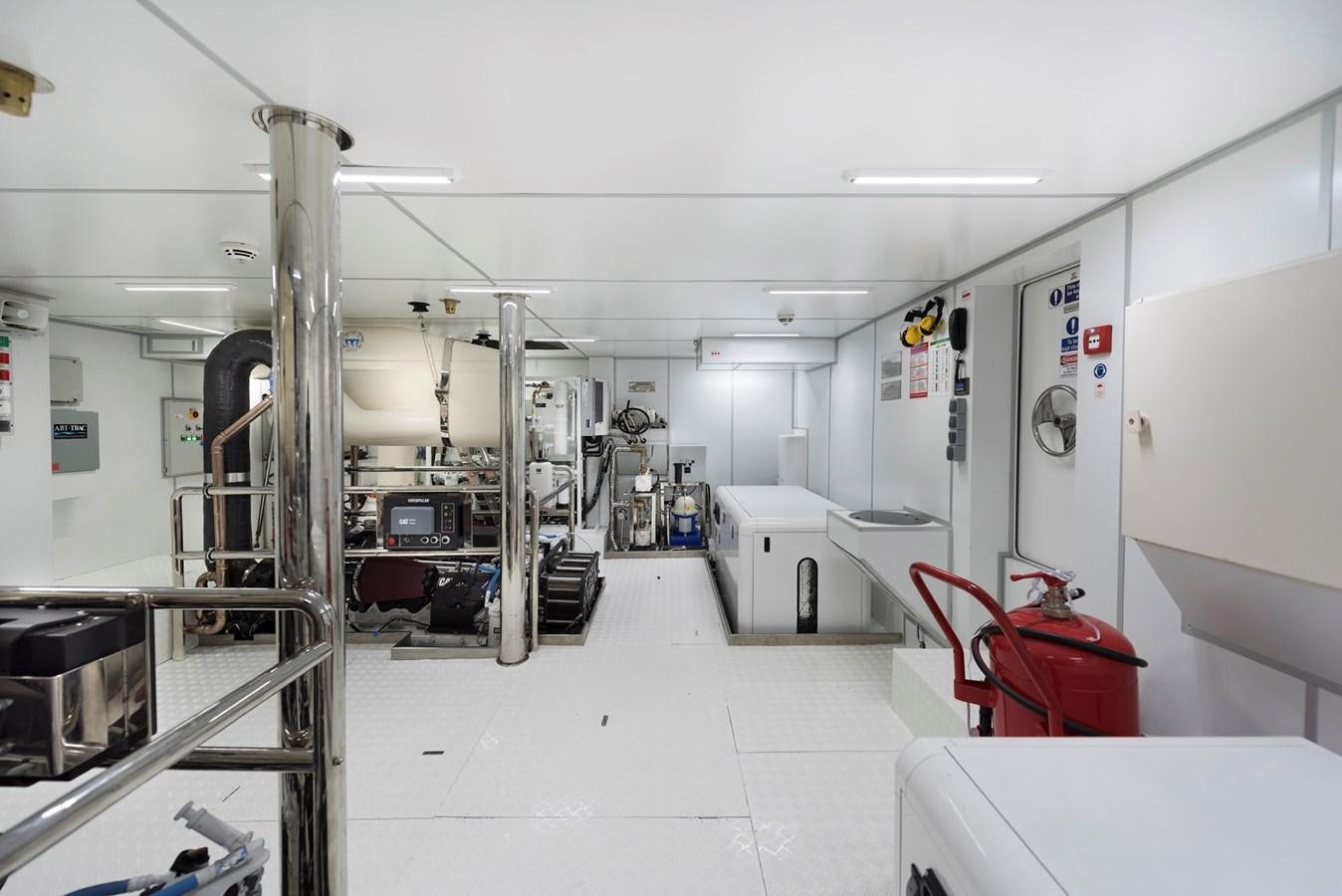 a room with equipment and equipment aboard LIQUID SKY Yacht for Sale