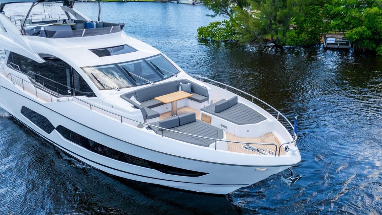 a white yacht on the water aboard 76 YACHT Yacht for Sale