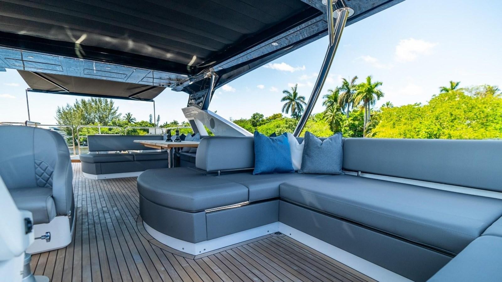 a couch in a car aboard 76 YACHT Yacht for Sale
