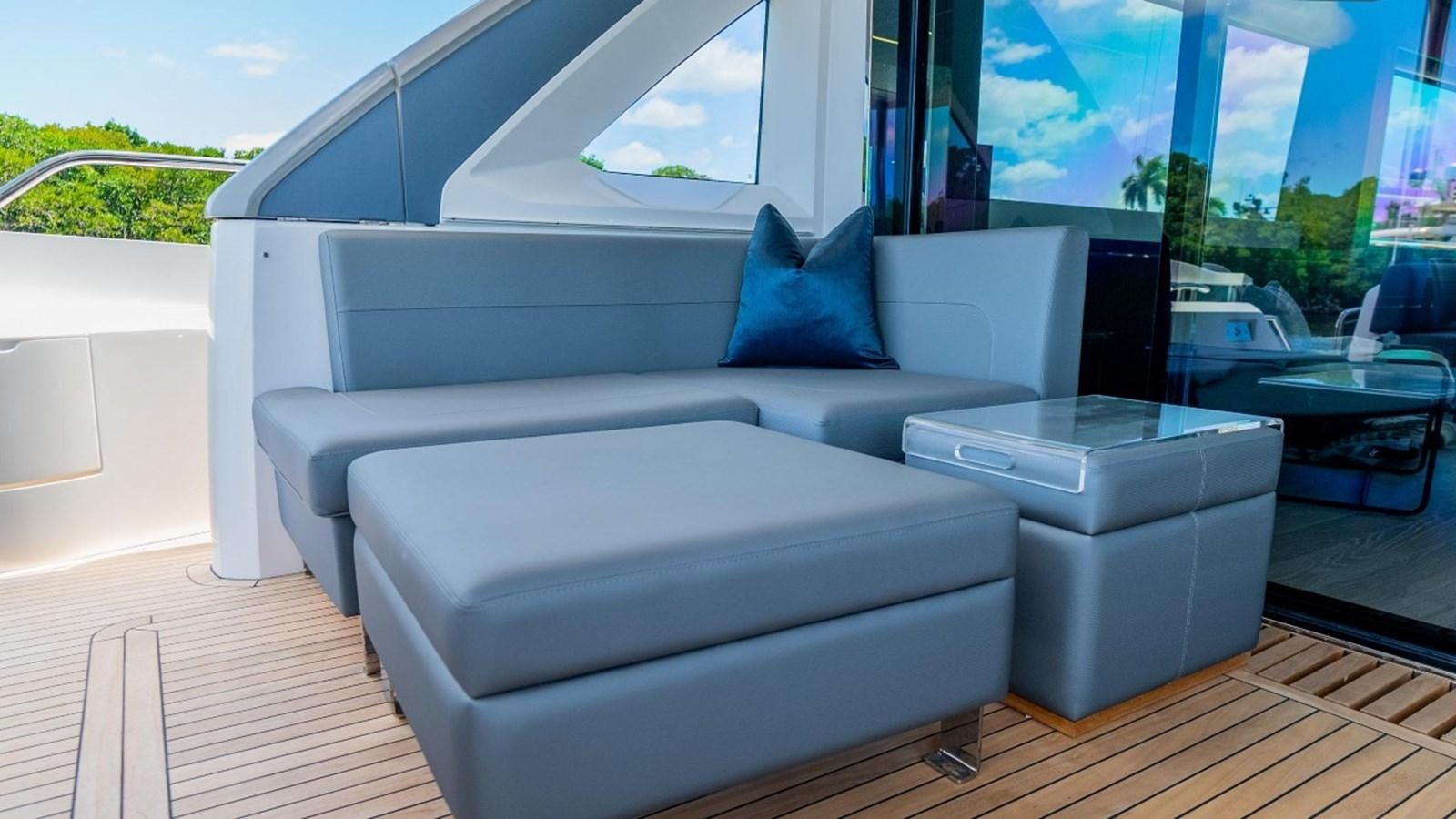 a couch in a room aboard 76 YACHT Yacht for Sale