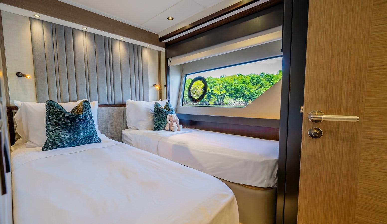 a couple of beds in a room aboard 76 YACHT Yacht for Sale