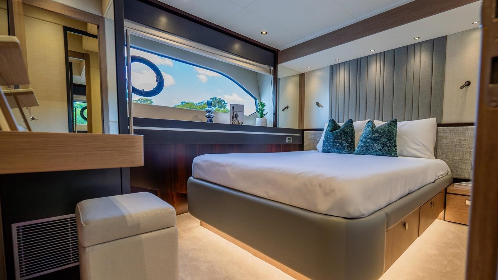 a bed in a room aboard 76 YACHT Yacht for Sale