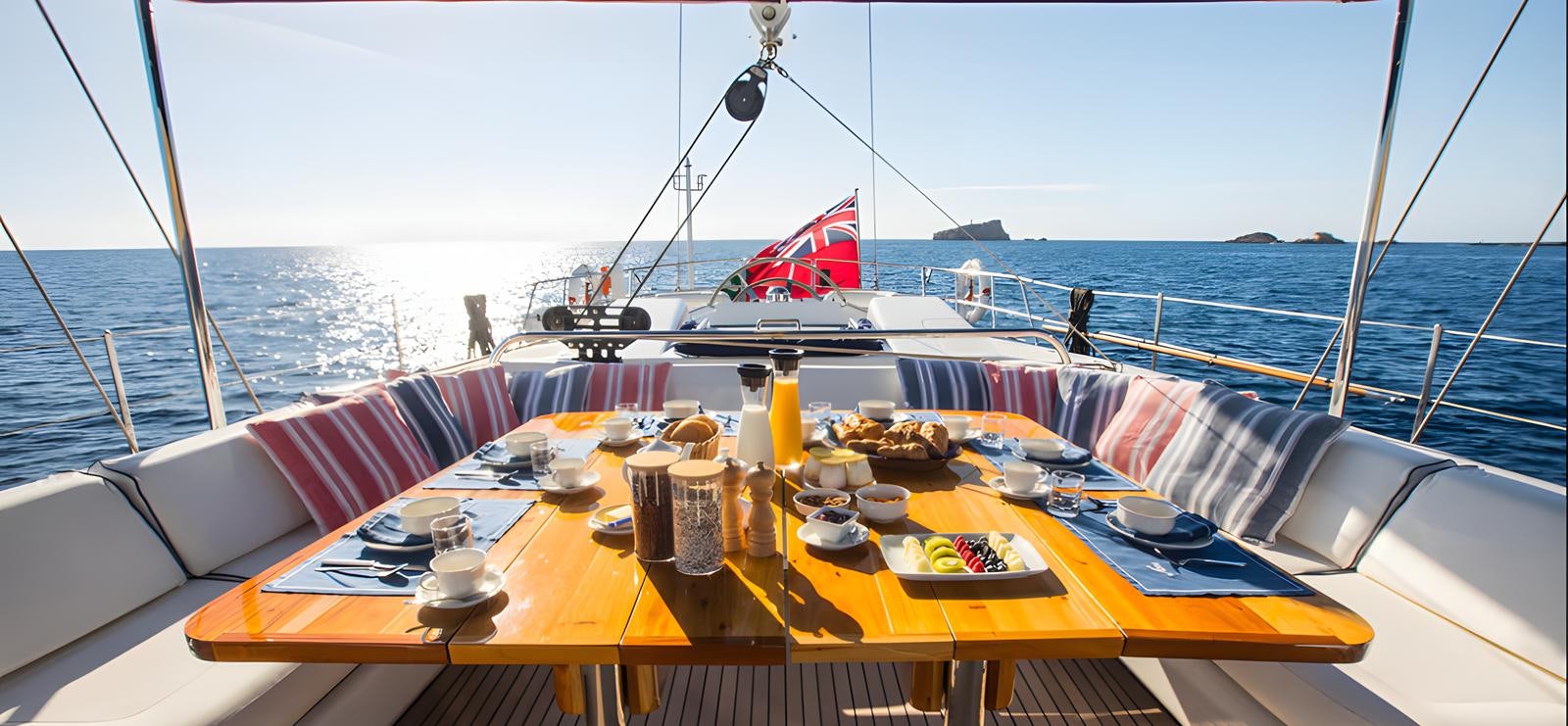 a boat on the water aboard NAOS Yacht for Sale