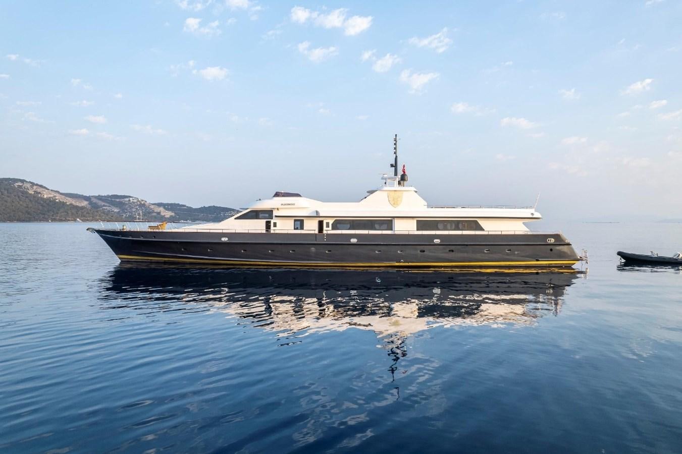 a large boat in the water aboard ALKONOST Yacht for Sale