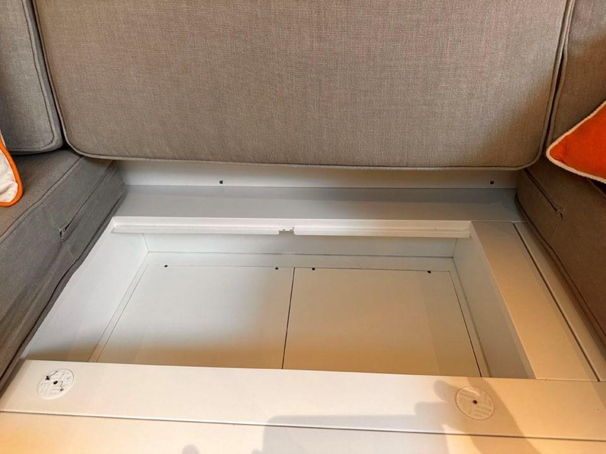 a grey and white metal box aboard KARMA Yacht for Sale