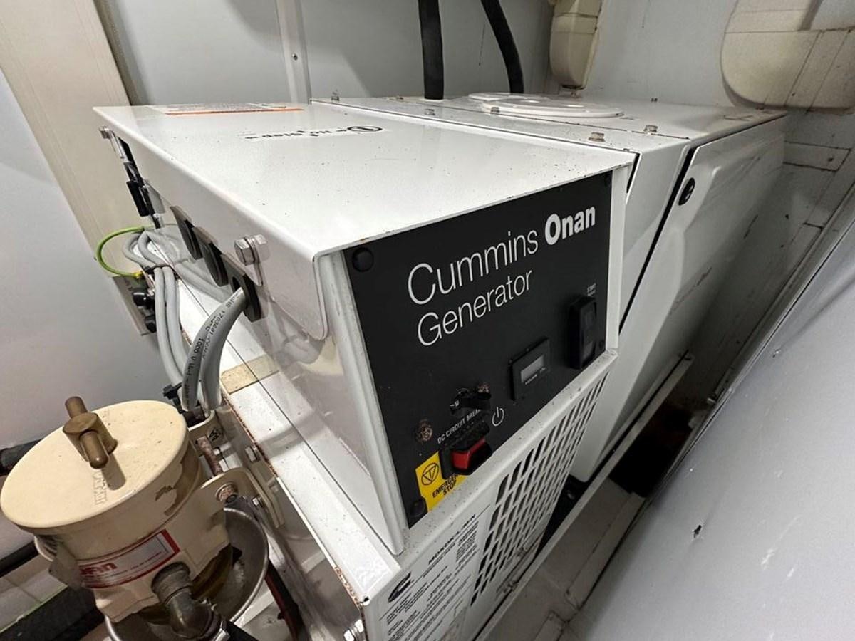 a white box with a black label aboard KARMA Yacht for Sale