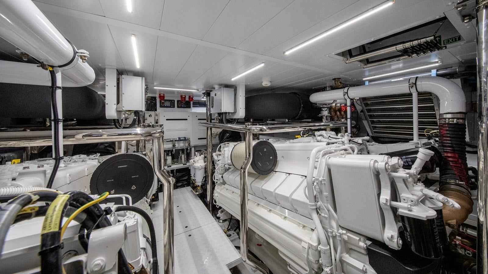 a room with machinery aboard REGINE Yacht for Sale