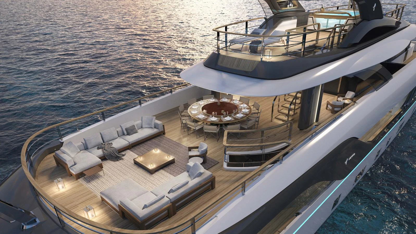 a boat on the water aboard ADMIRAL S-FORCE 55 Yacht for Sale