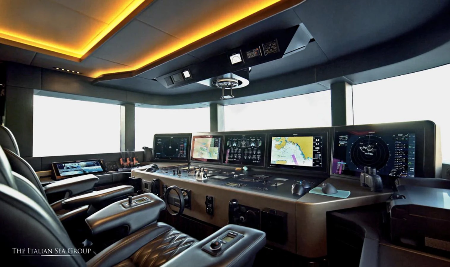 inside of an airplane aboard ADMIRAL S-FORCE 55 Yacht for Sale