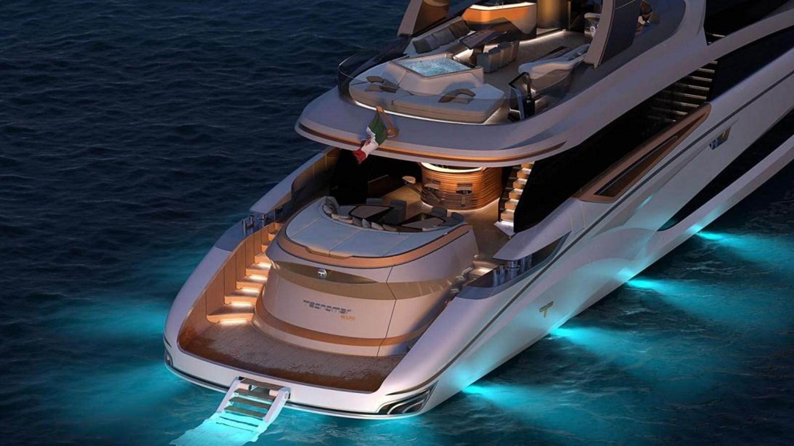a boat on the water aboard EVO 120 Yacht for Sale