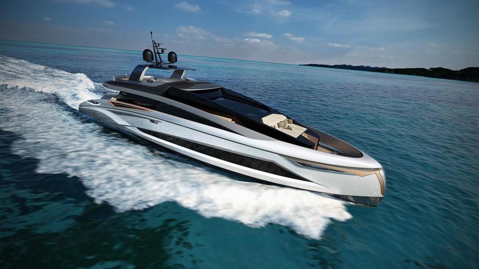 a boat on the water aboard EVO 120 Yacht for Sale
