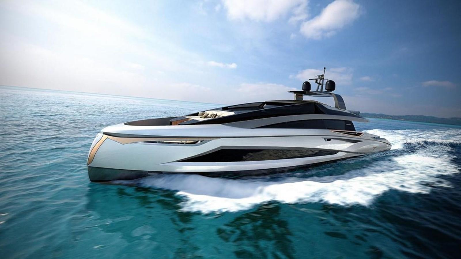 a boat in the water aboard EVO 120 Yacht for Sale