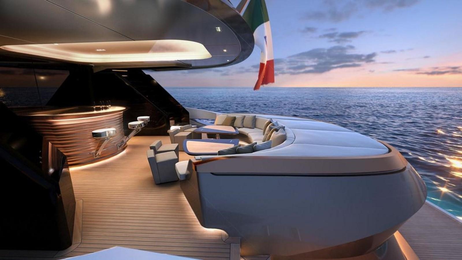 a boat on the water aboard EVO 120 Yacht for Sale
