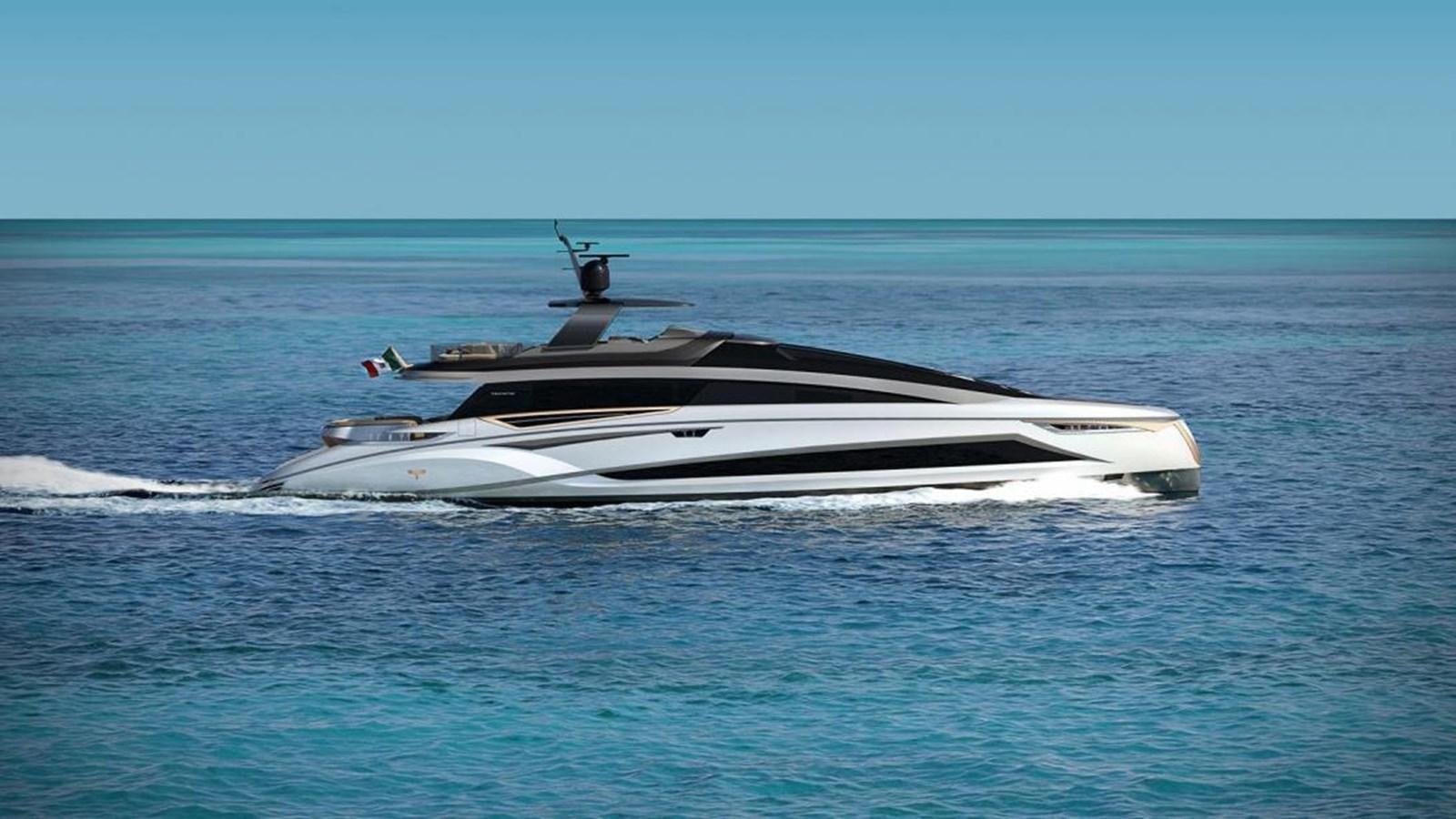 a boat on the water aboard EVO 120 Yacht for Sale