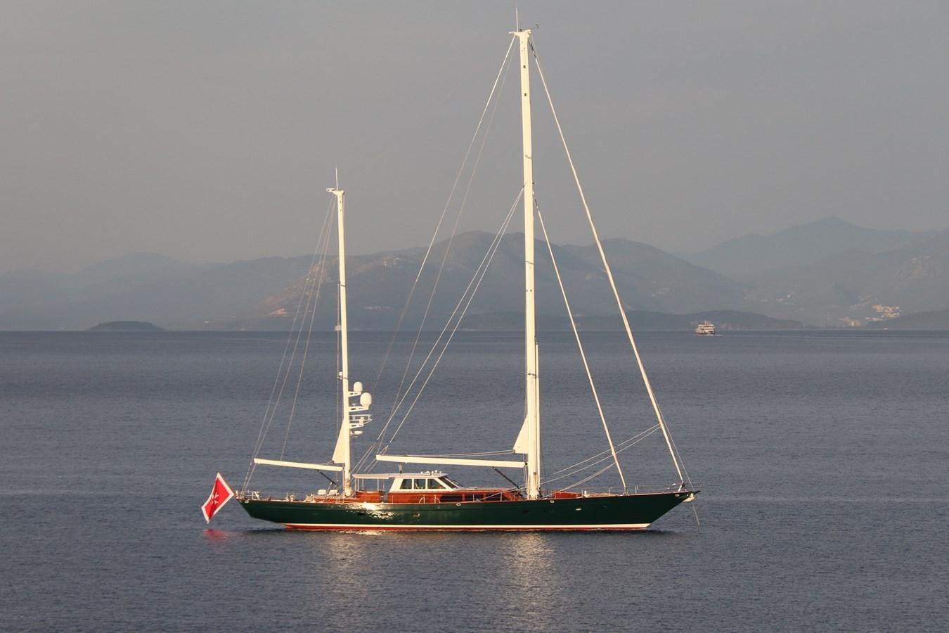 a sailboat on the water aboard KEEWAYDIN Yacht for Sale