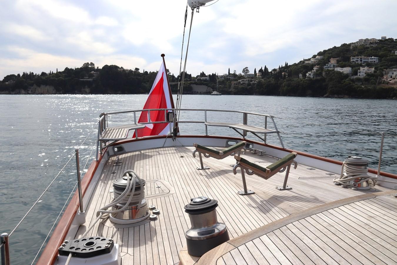 a boat on the water aboard KEEWAYDIN Yacht for Sale